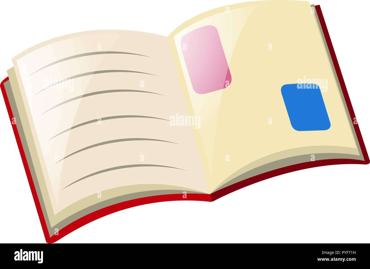 Open book on white background illustration Stock Vector Image & Art - Alamy