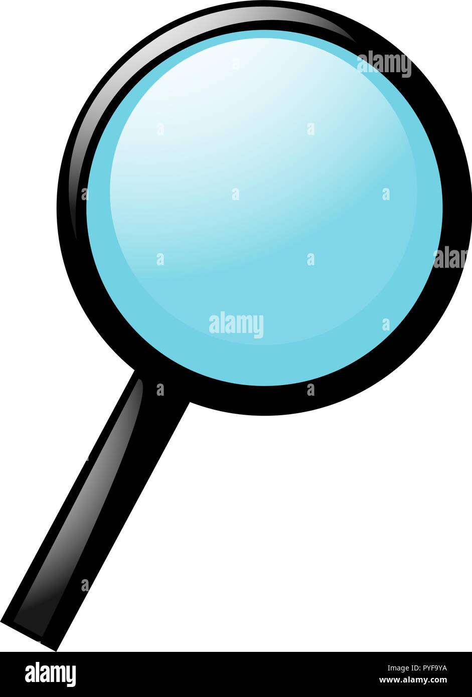 Magnifying glass on white background illustration Stock Vector Image
