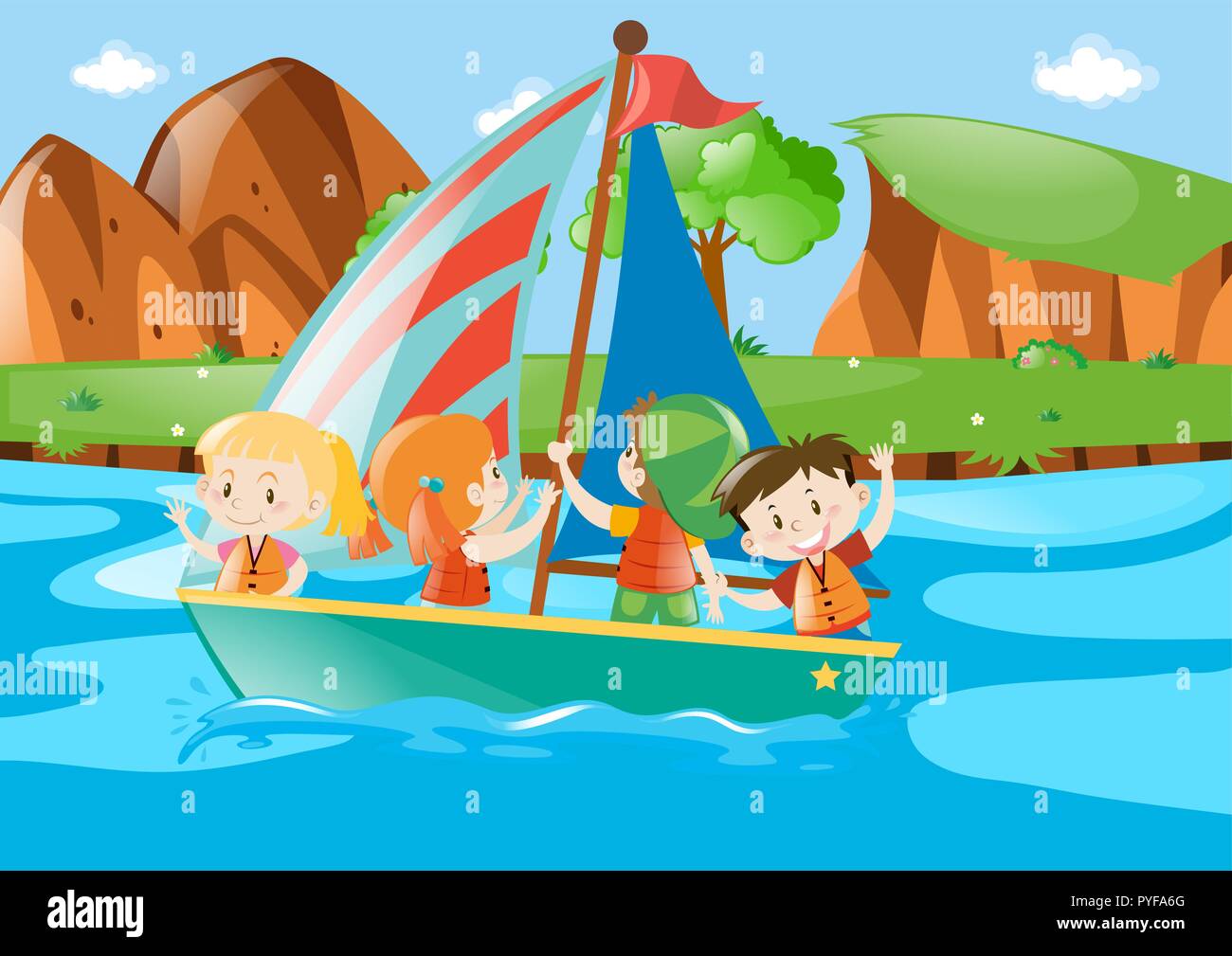 Four boat Stock Vector Images Alamy