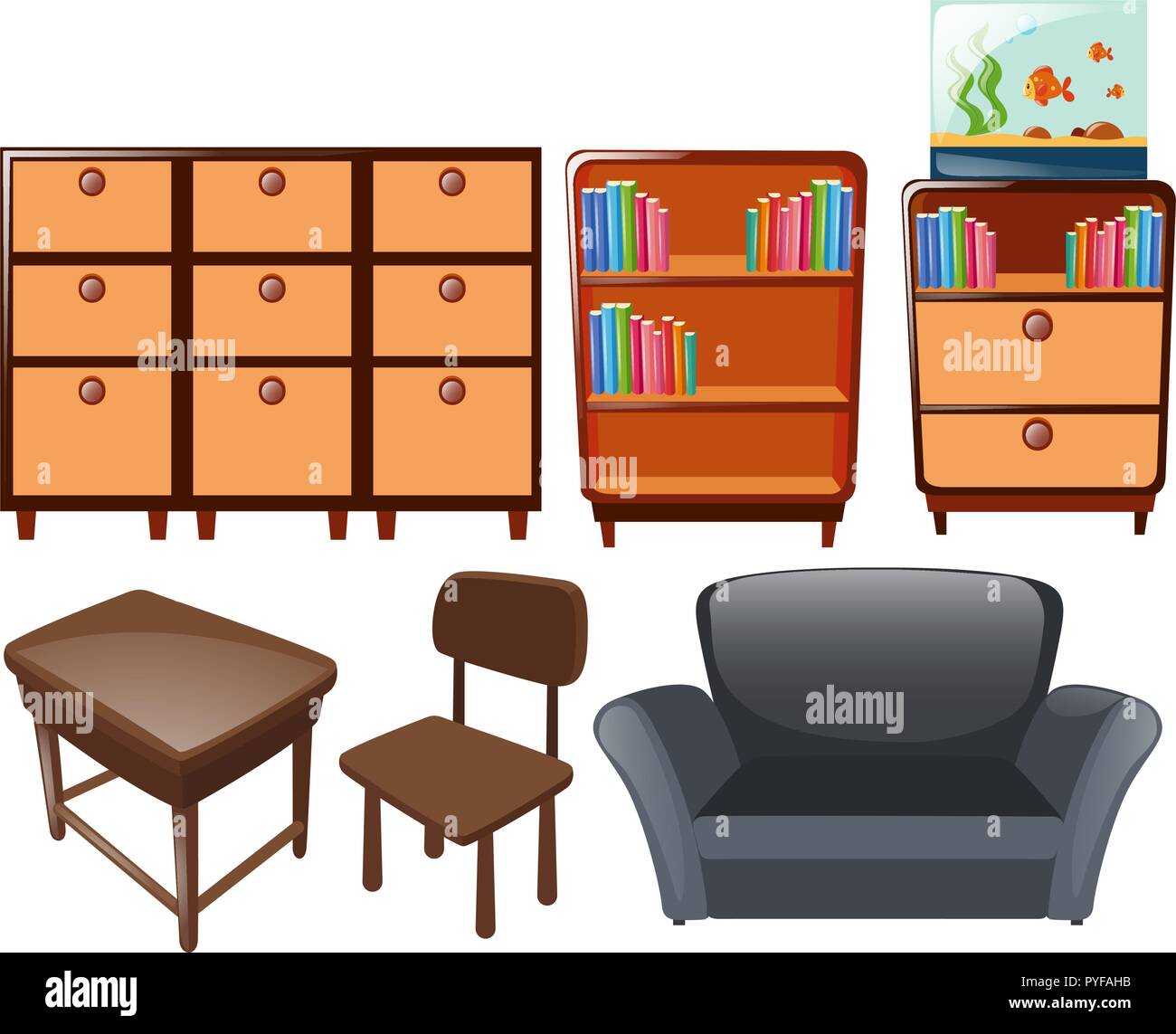 Different types of furniture illustration Stock Vector Image & Art Alamy