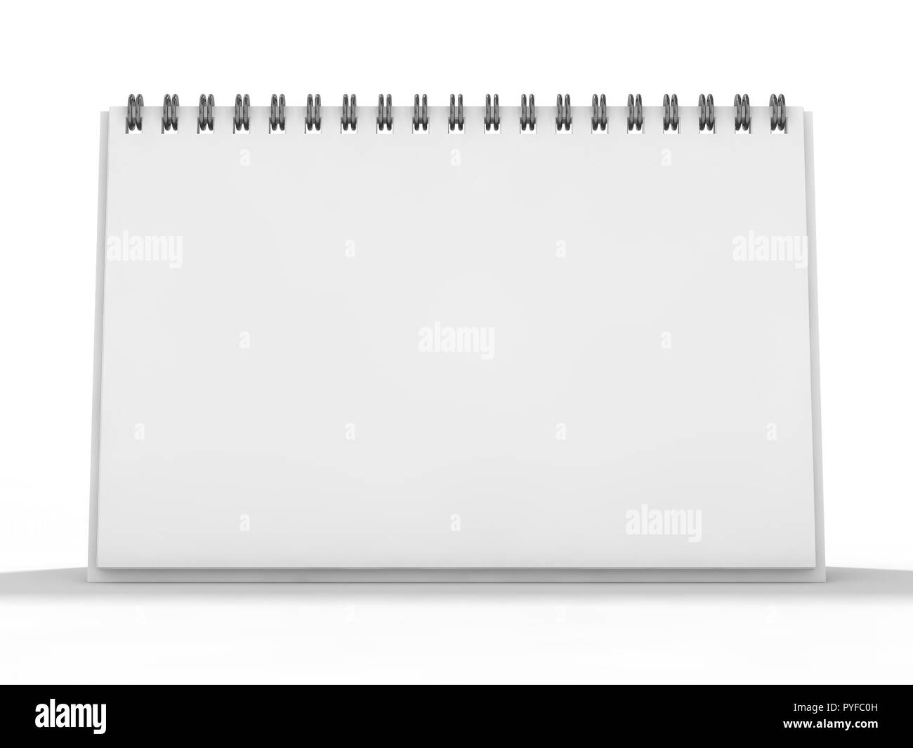 Blank desktop calendar isolated on Black and White Stock Photos ...