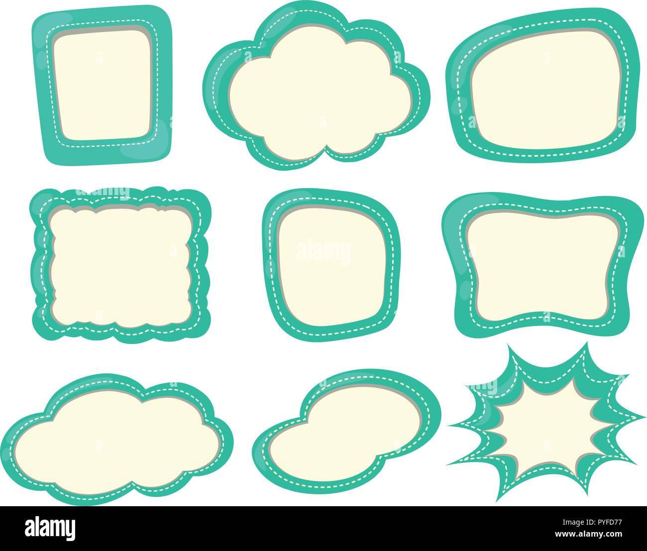 Label templates in green color illustration Stock Vector Image & Art ...