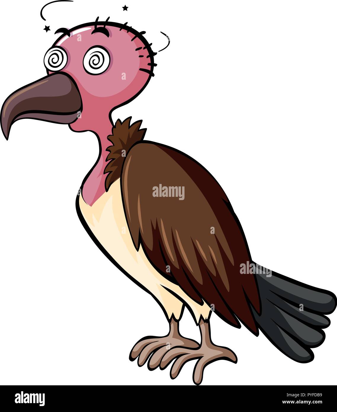 Vulture with dizzy face illustration Stock Vector Image & Art Alamy