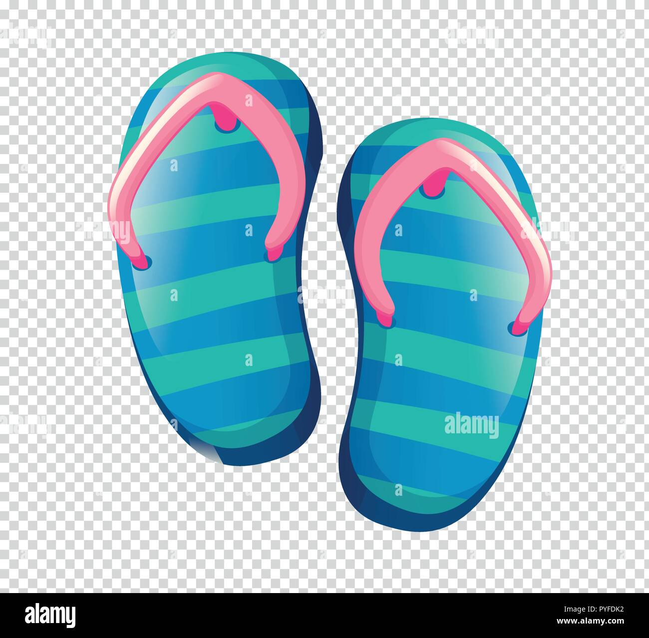Pair of sandals in blue illustration Stock Vector Image & Art - Alamy