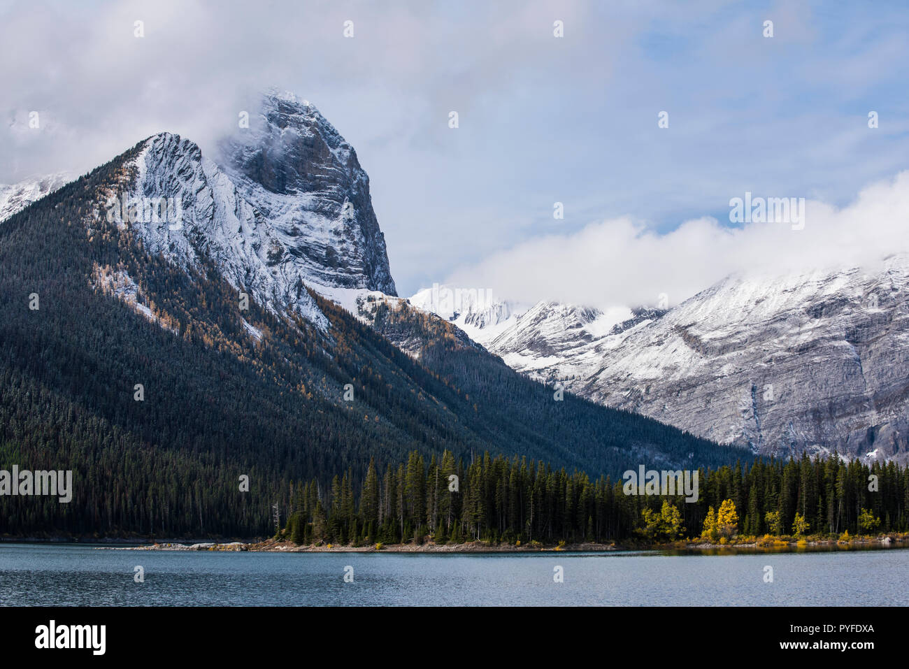 Upper Kananaskis Lake, Peter Lougheed Provincial Park, Alberta, Canada, by Bruce Montagne/Dembinsky Photo Assoc Stock Photo