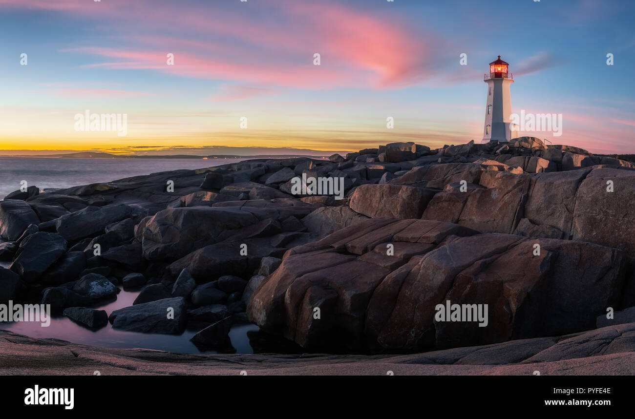 Peggys Point Lighthouse Stock Photo