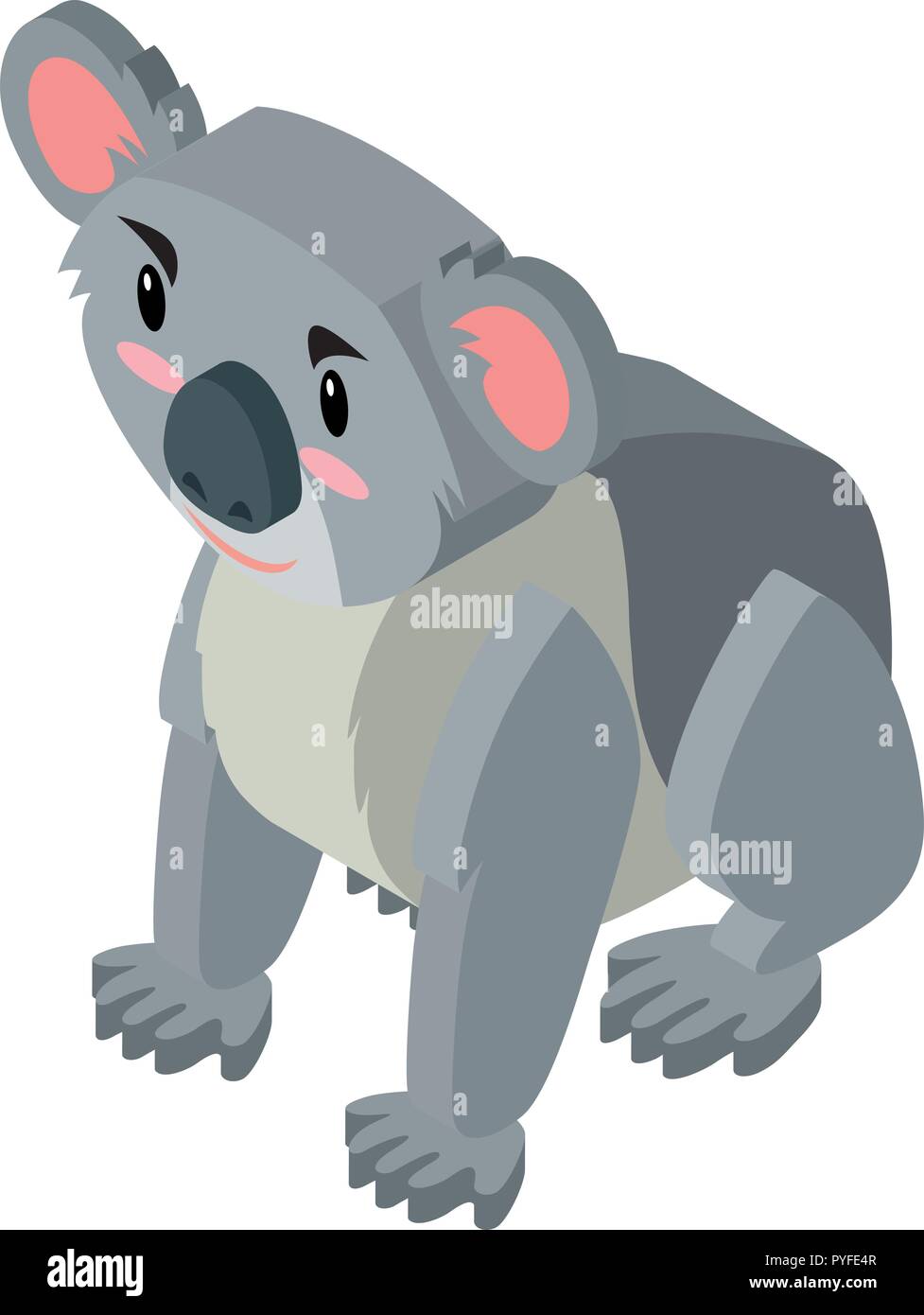 Cute koala bear in 3D design illustration Stock Vector Image & Art - Alamy
