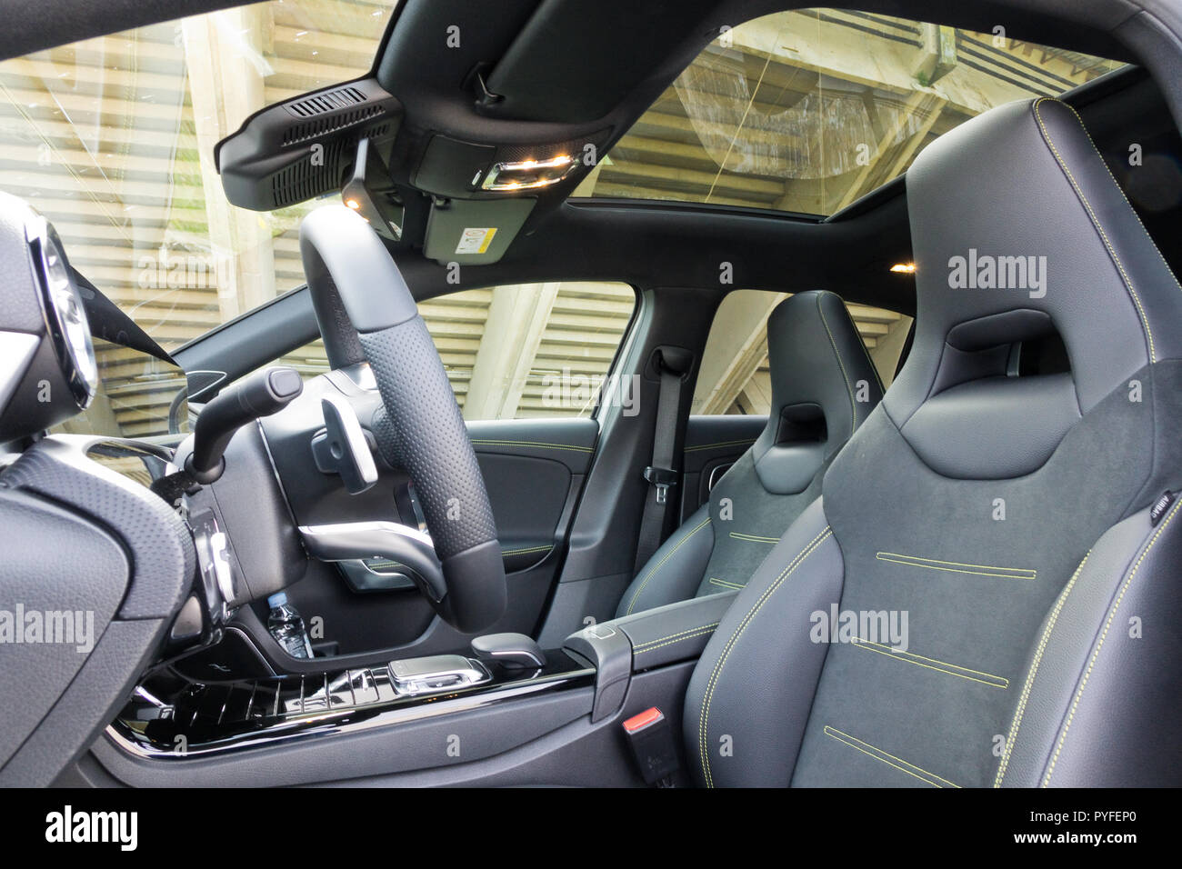 Croatia, Balkans March 2, 2018 : Mercedes-Benz A-Class 2018 Interior March 2 2018 in Croatia. Stock Photo