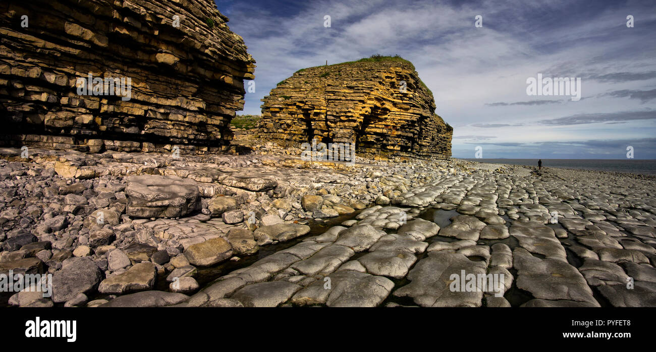 Rhoose Point and Cliffs, South Wales (4) Stock Photo