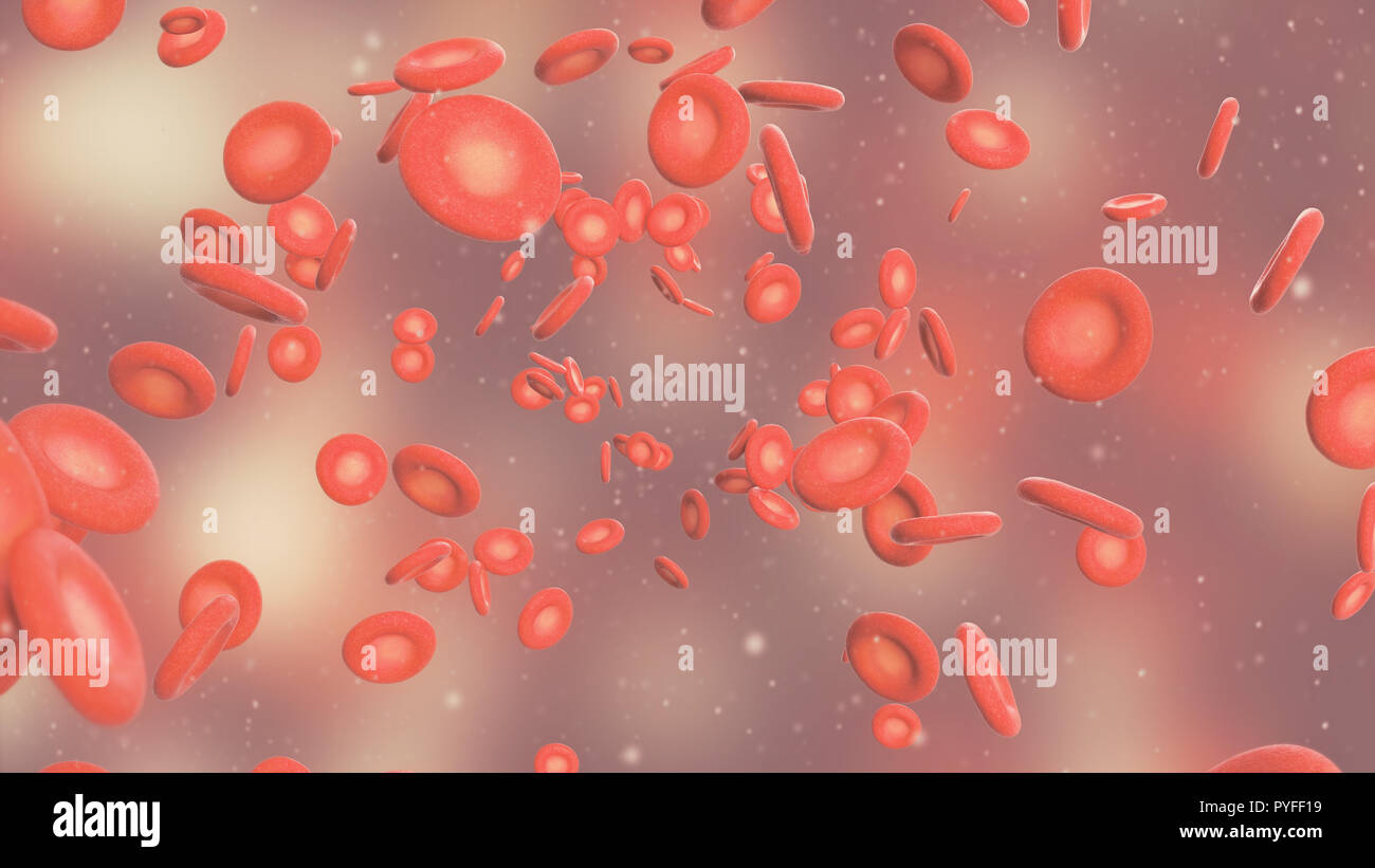 3D illustration of red blood cell Stock Photo