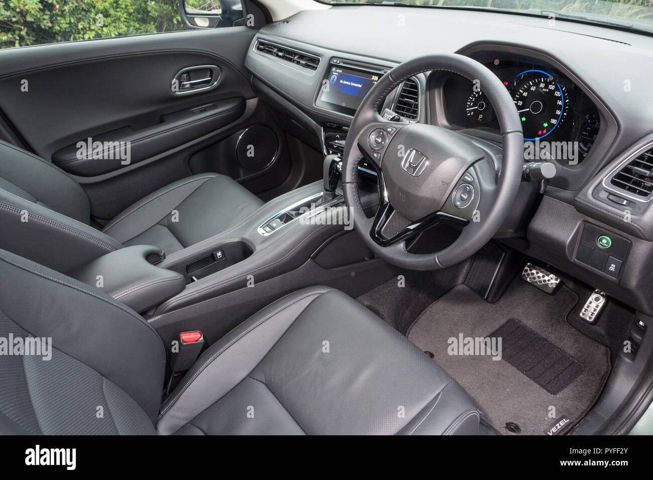 Hong Kong China April 26 2018 Honda Vezel 2018 Interior