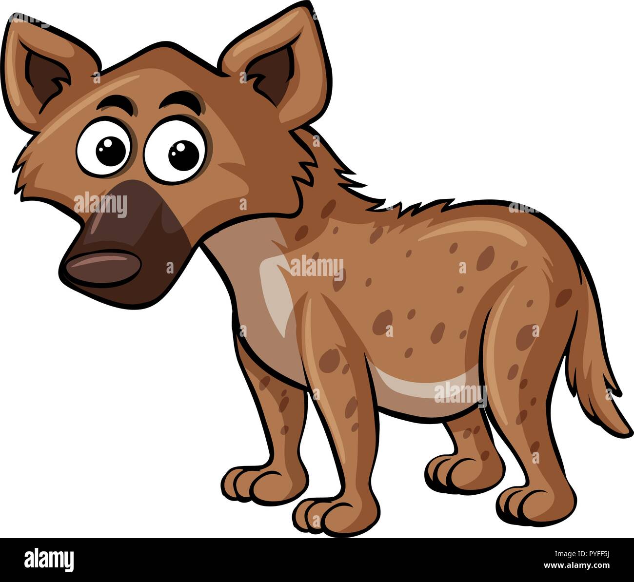 Hyena on white background illustration Stock Vector