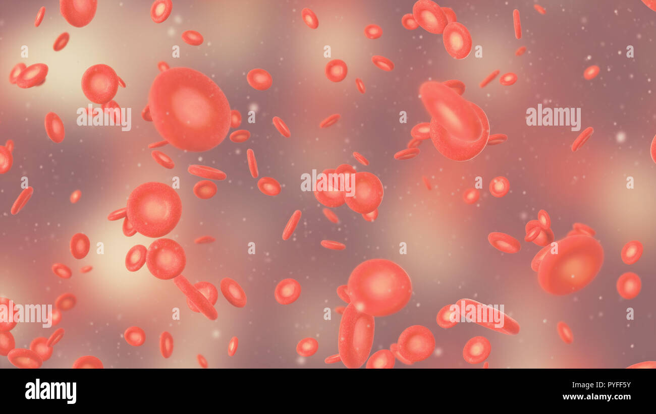 3D illustration of red blood cell Stock Photo