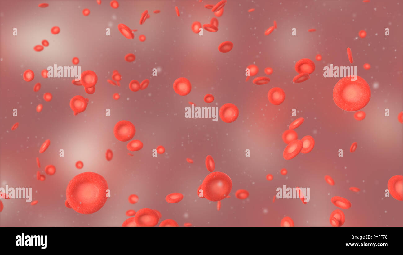 3D illustration of red blood cell Stock Photo