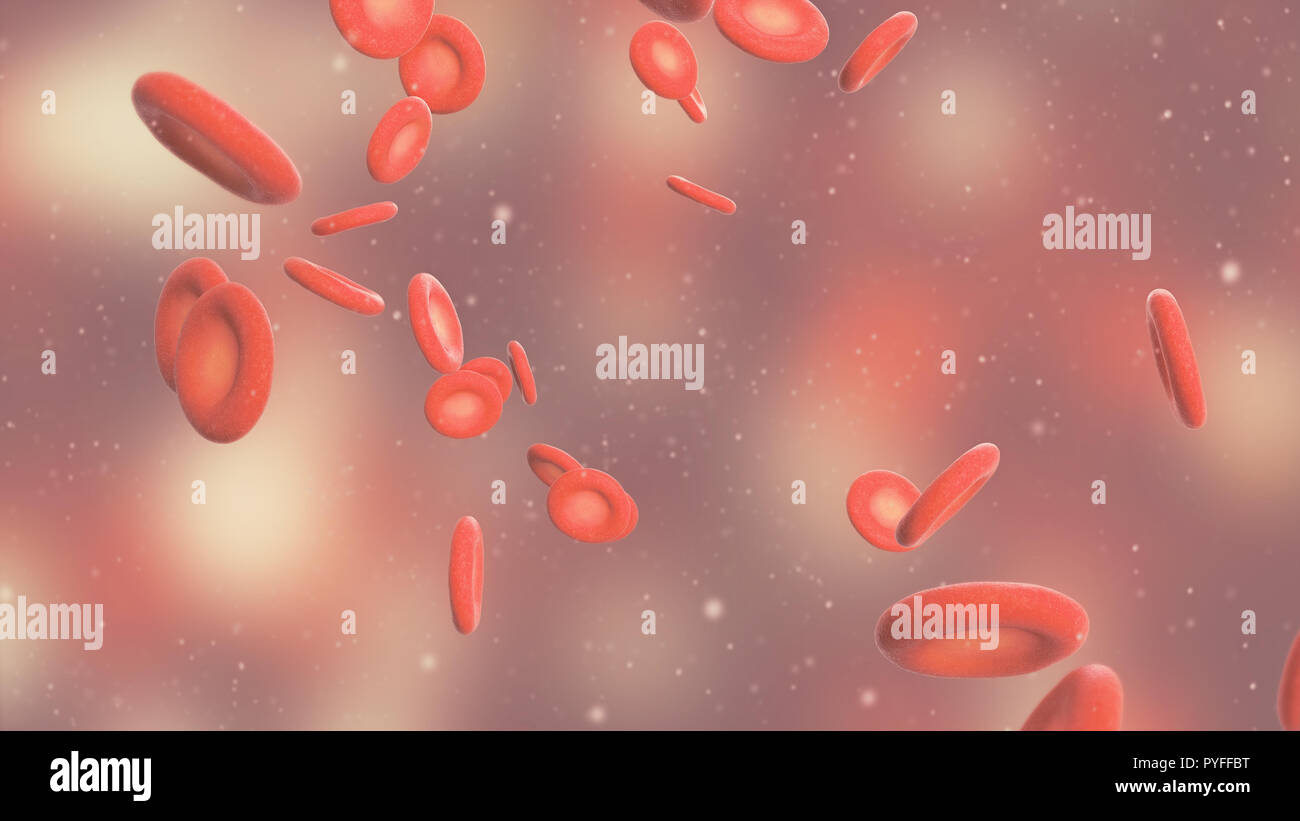 3D illustration of red blood cell Stock Photo