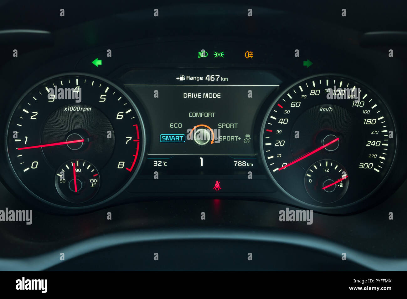 Hong Kong, China May 31, 2018 Kia Stinger GT 2018 Dashboard May 31