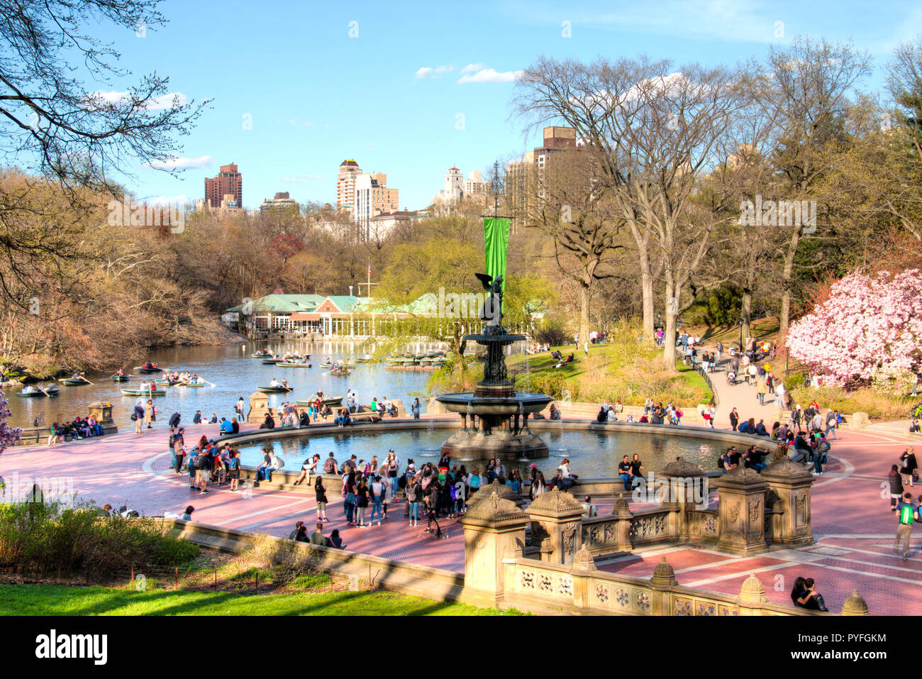 NEW YORK CITY, USA – APRIL 2018: Central Park between downtown Manhattan and Harlem in New York City, USA Stock Photo