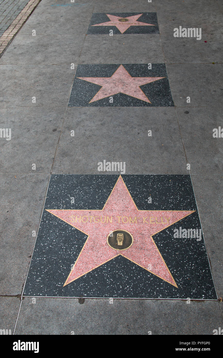 LOS ANGELES, USA – APRIL 2018: Several stars of famous people on