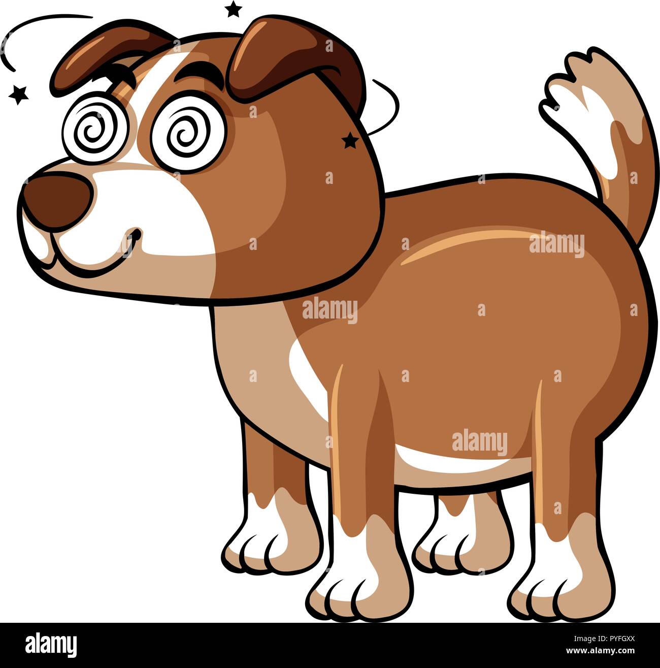 Dog with dizzy eyes illustration Stock Vector Image & Art Alamy