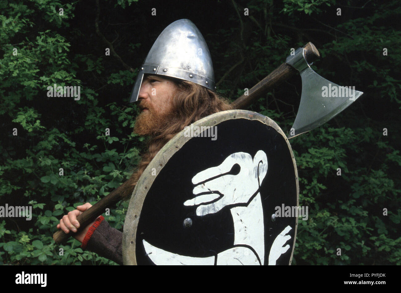 Anglo Saxon Warrior (Reenactor) Stock Photo