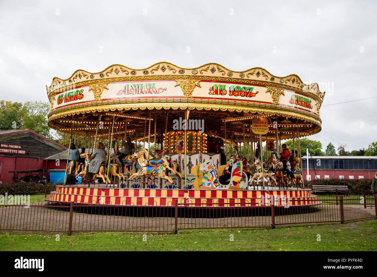 The Victorian Gallopers Roundabout Carousel At Bressingham Museum In 