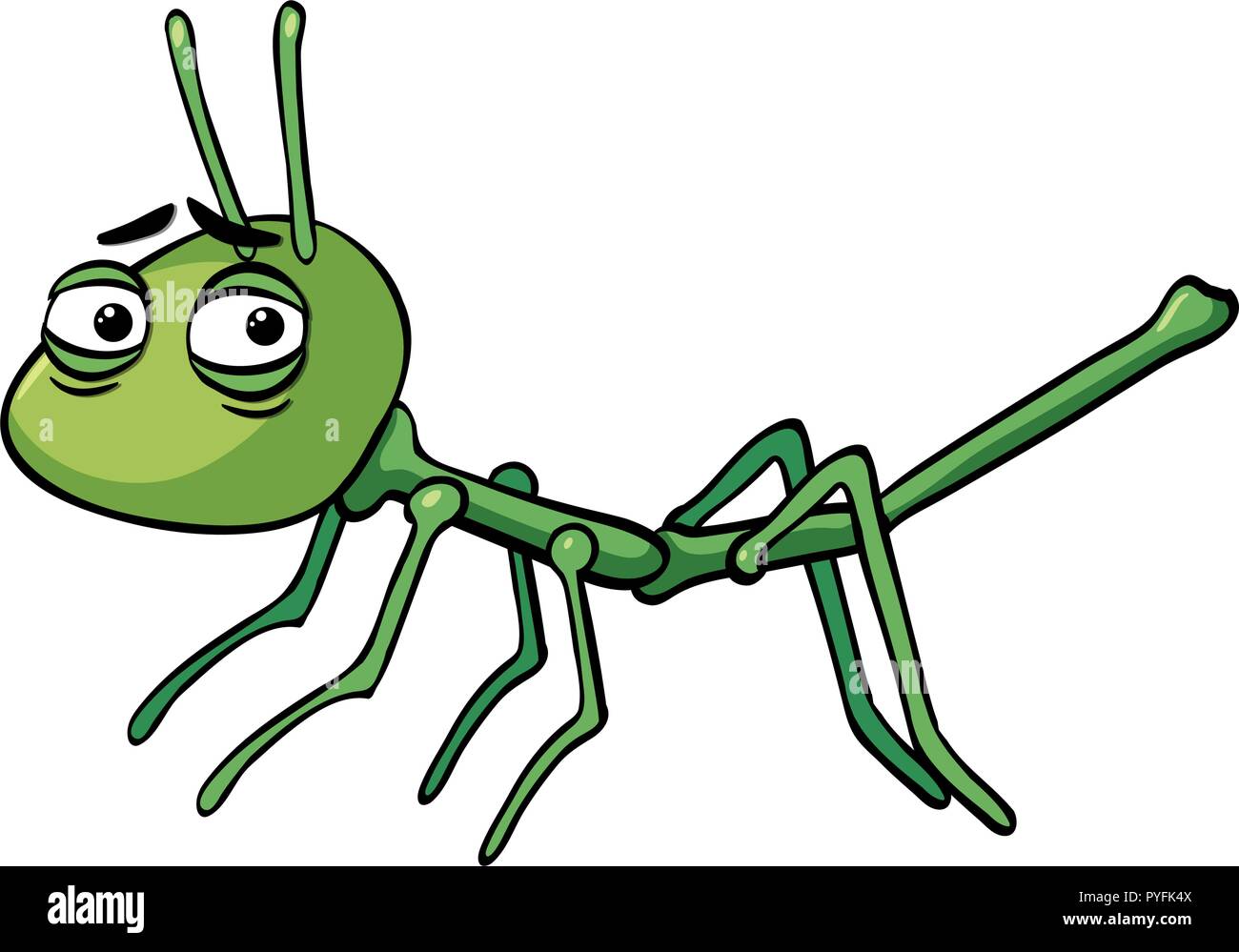 Stick insect with tired face illustration Stock Vector Image & Art - Alamy