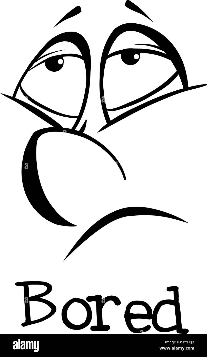 Expression words for bored illustration Stock Vector Image & Art Alamy