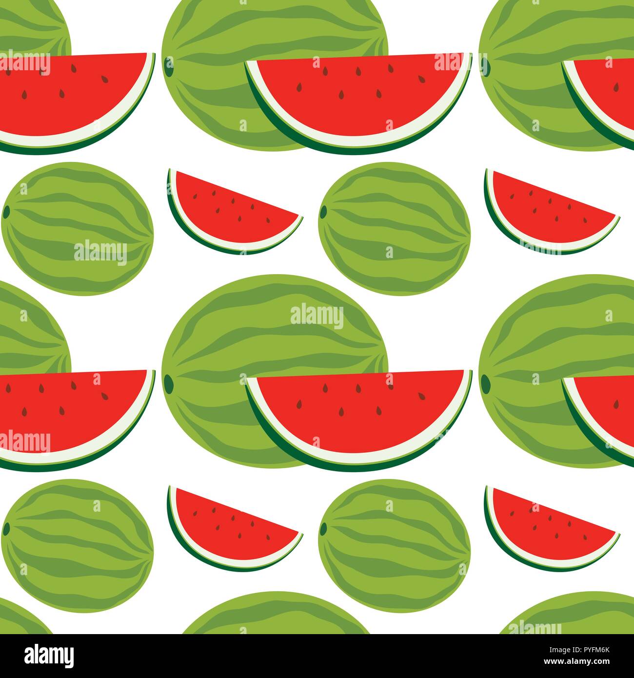 Seamless background design with watermelon illustration Stock Vector ...