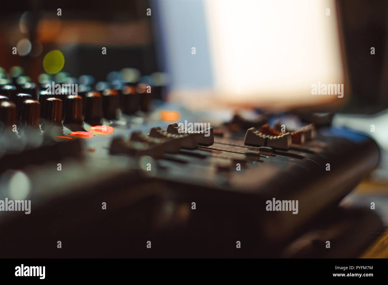 Sound mixer slide hi-res stock photography and images - Alamy