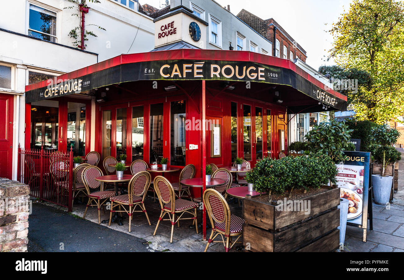 Café Rouge, 6-7, South Grove, Highgate, London, England, UK. Stock Photo