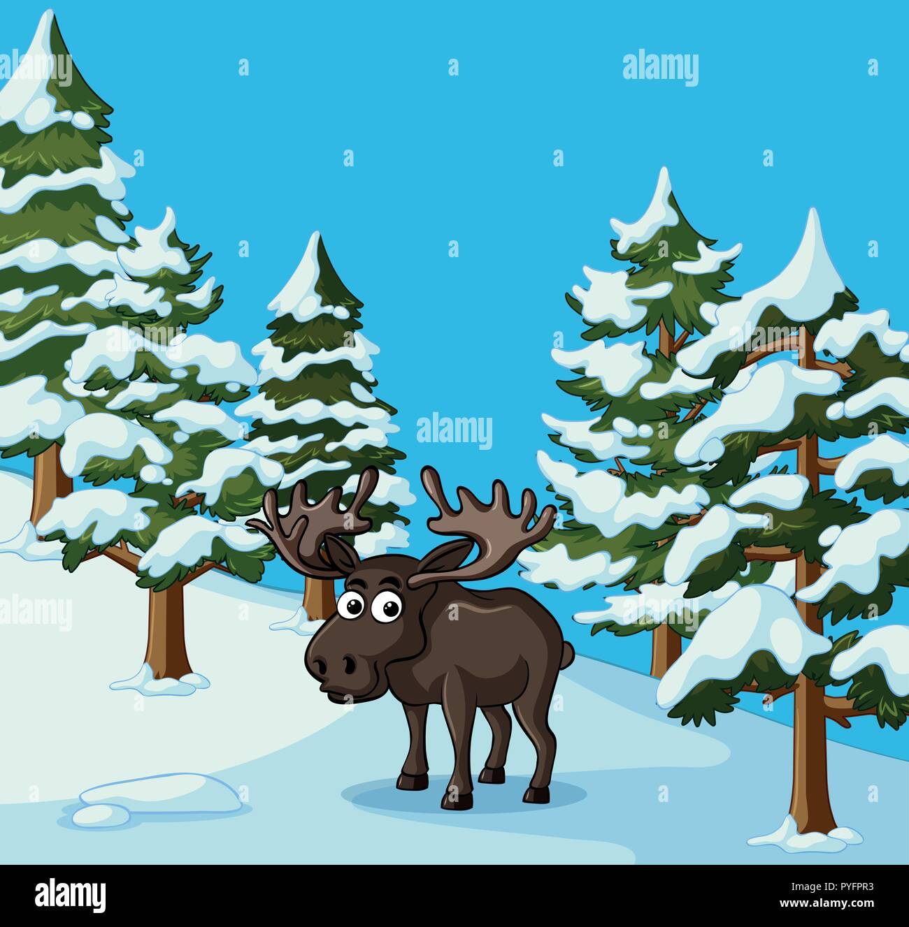 Moose in field Stock Vector Images - Alamy