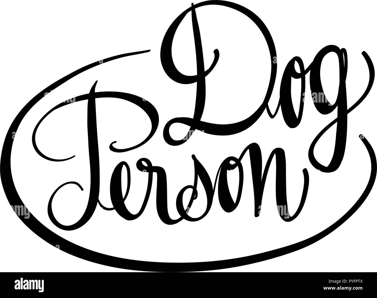 English phrase for dog person illustration Stock Vector Image & Art Alamy