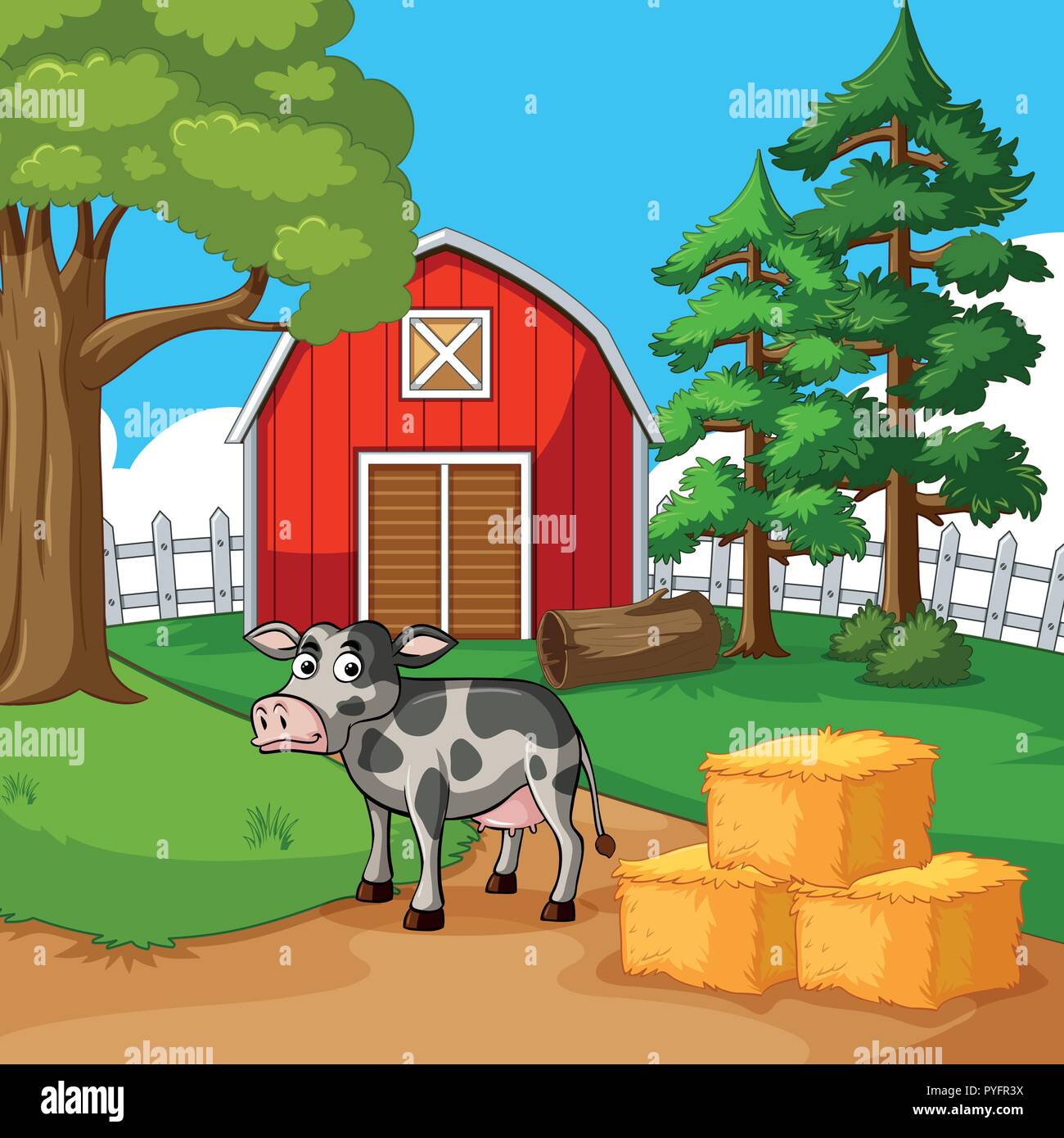 Living cow Stock Vector Images - Alamy