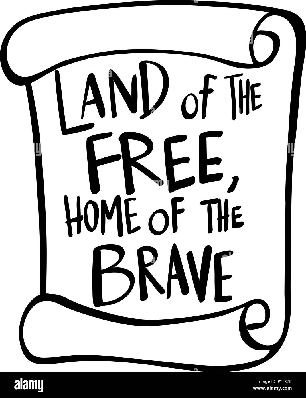 Home of the brave land of the free Stock Vector Images Alamy