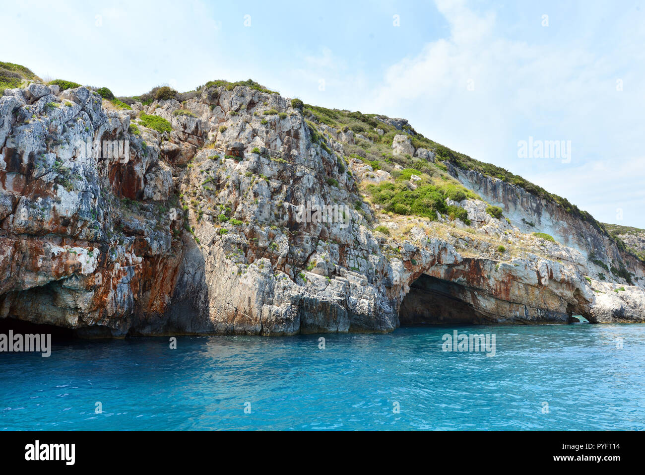 Zakynthos, Blue caves Stock Photo