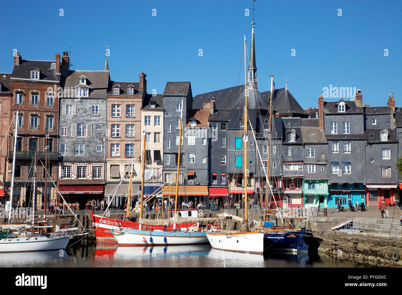 The waterfront, Honfleur, Normandy, France Stock Photo Alamy