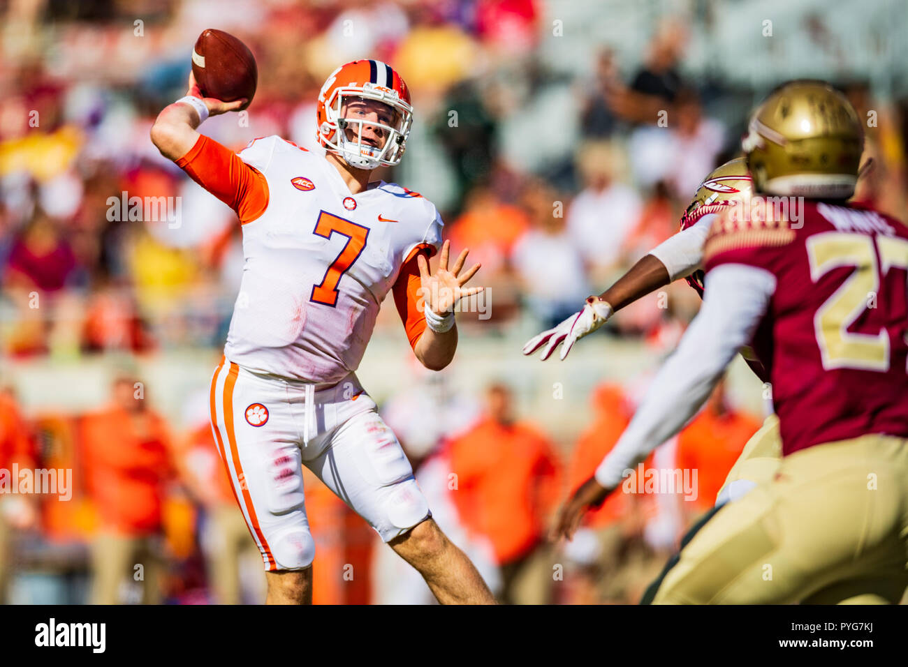 Tallahassee Florida Usa 27th Oct 2018 Clemson Tigers