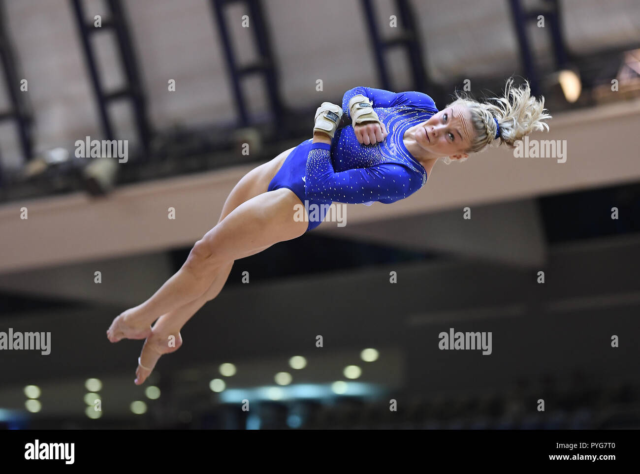 Doha, Katar. 27th Oct, 2018. Riley McCusker (USA) at the jump. GES