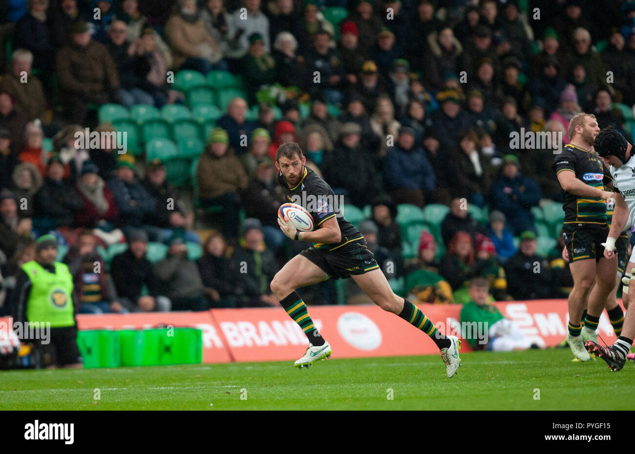 Northampton, UK. 27th October 2018. Tom Wood of Northampton Saints during the Premiership Rugby Cup match between Northampton Saints and Bristol Bears. Andrew Taylor/Alamy Live News Stock Photo