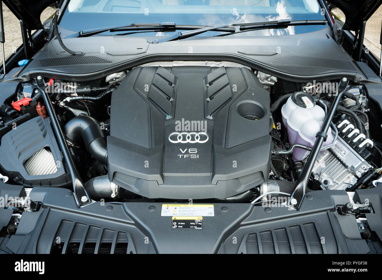 Hong Kong China June 28 2018 Audi A8 2018 Engine June 28 2018 In Hong Kong Stock Photo Alamy