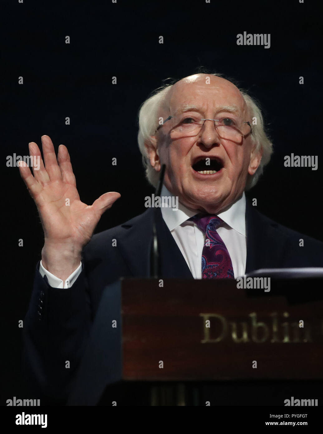 Michael D Higgins Makes His Victory Speech After He Was Announced As michael-d-higgins-makes-his-victory-speech-after-he-was-announced-as