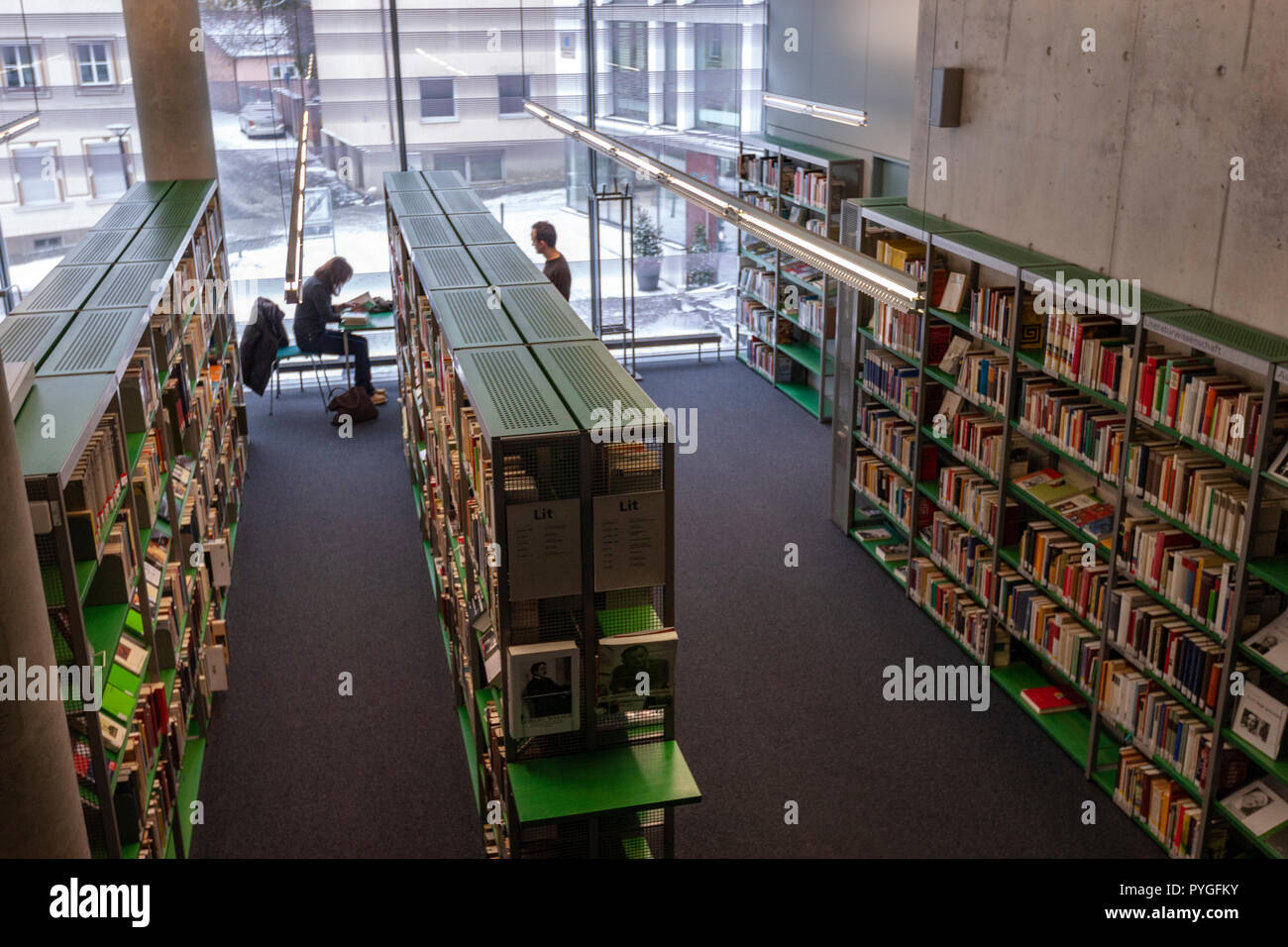 The Ulm Public Library, designed by the architect Gottfried Böhm, Baden