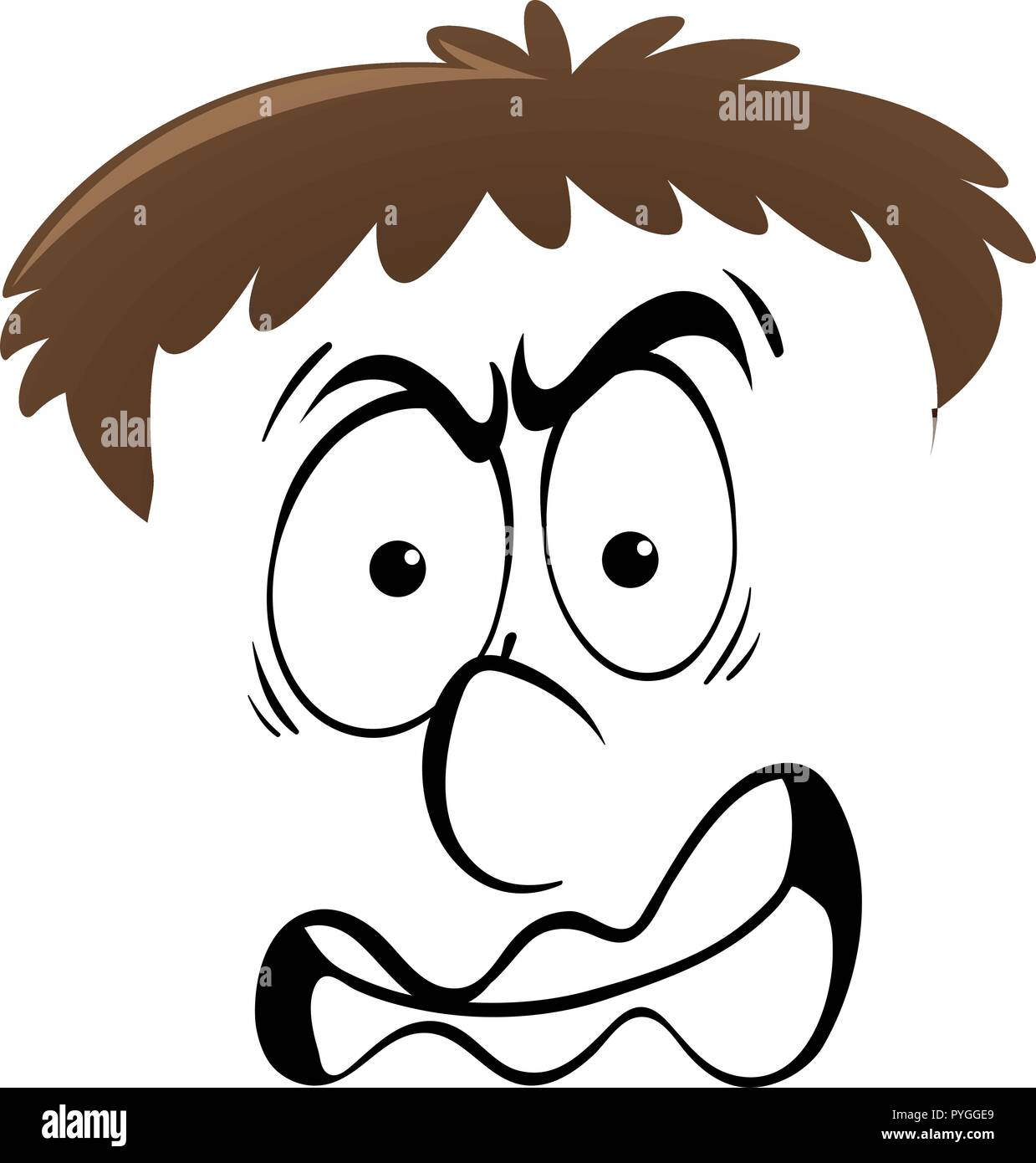 Expression of angry man illustration Stock Vector Image & Art - Alamy