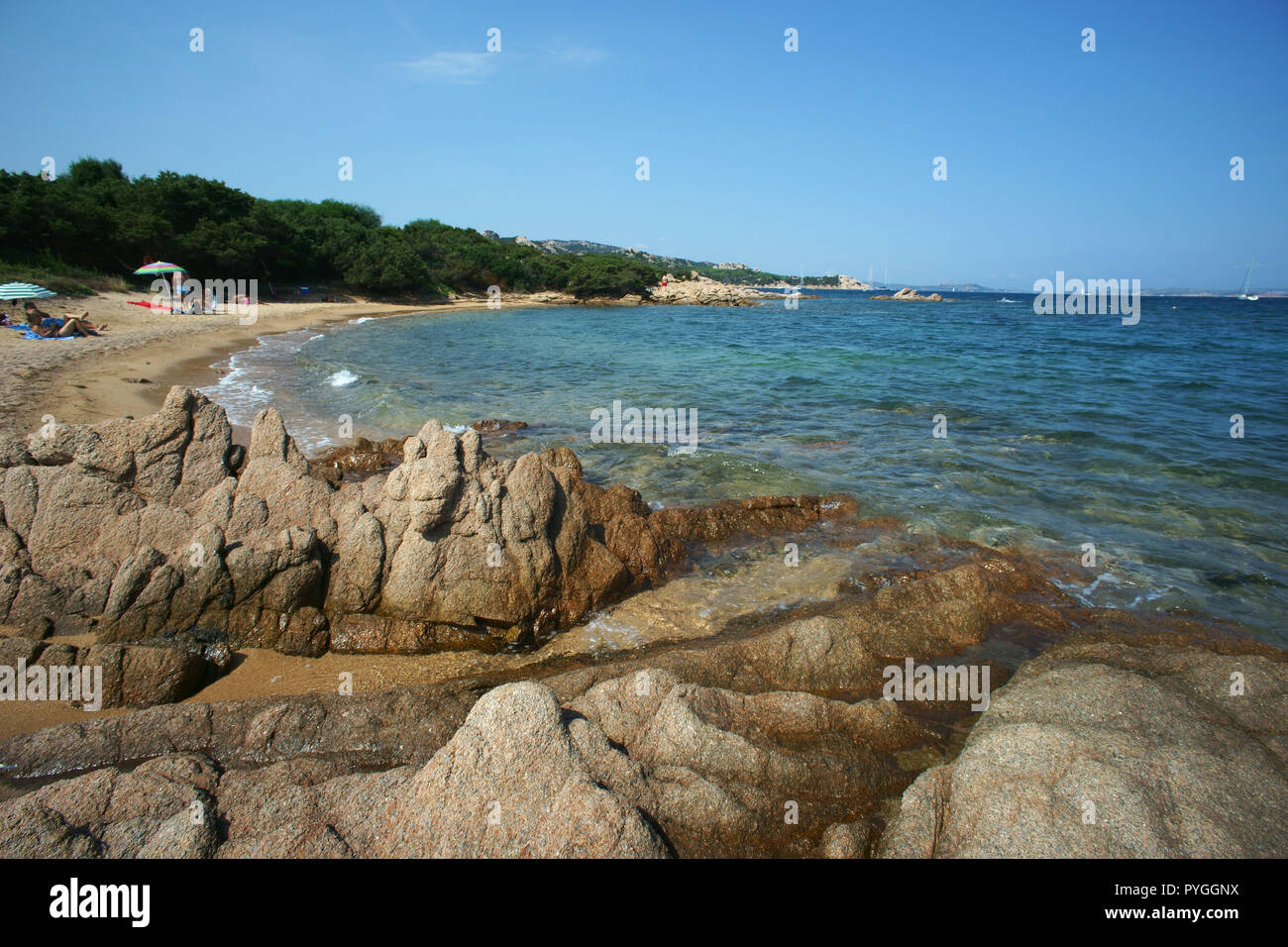 Liscia vacca beach, costa smeralda, Sardinia, italy Stock Photo