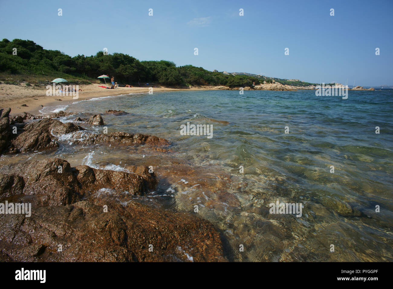 Liscia vacca beach, costa smeralda, Sardinia, italy Stock Photo