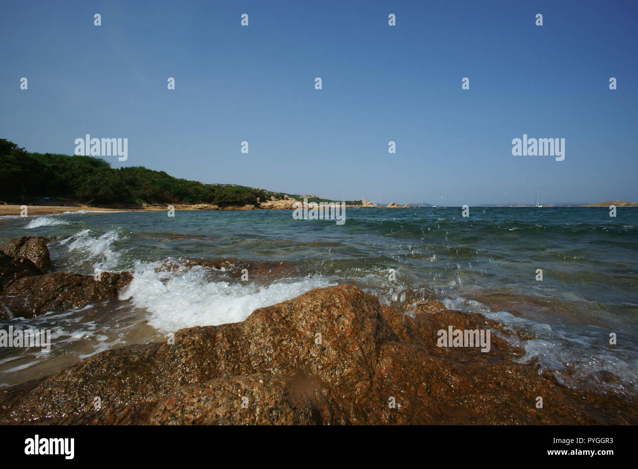 Liscia vacca beach, costa smeralda, Sardinia, italy Stock Photo