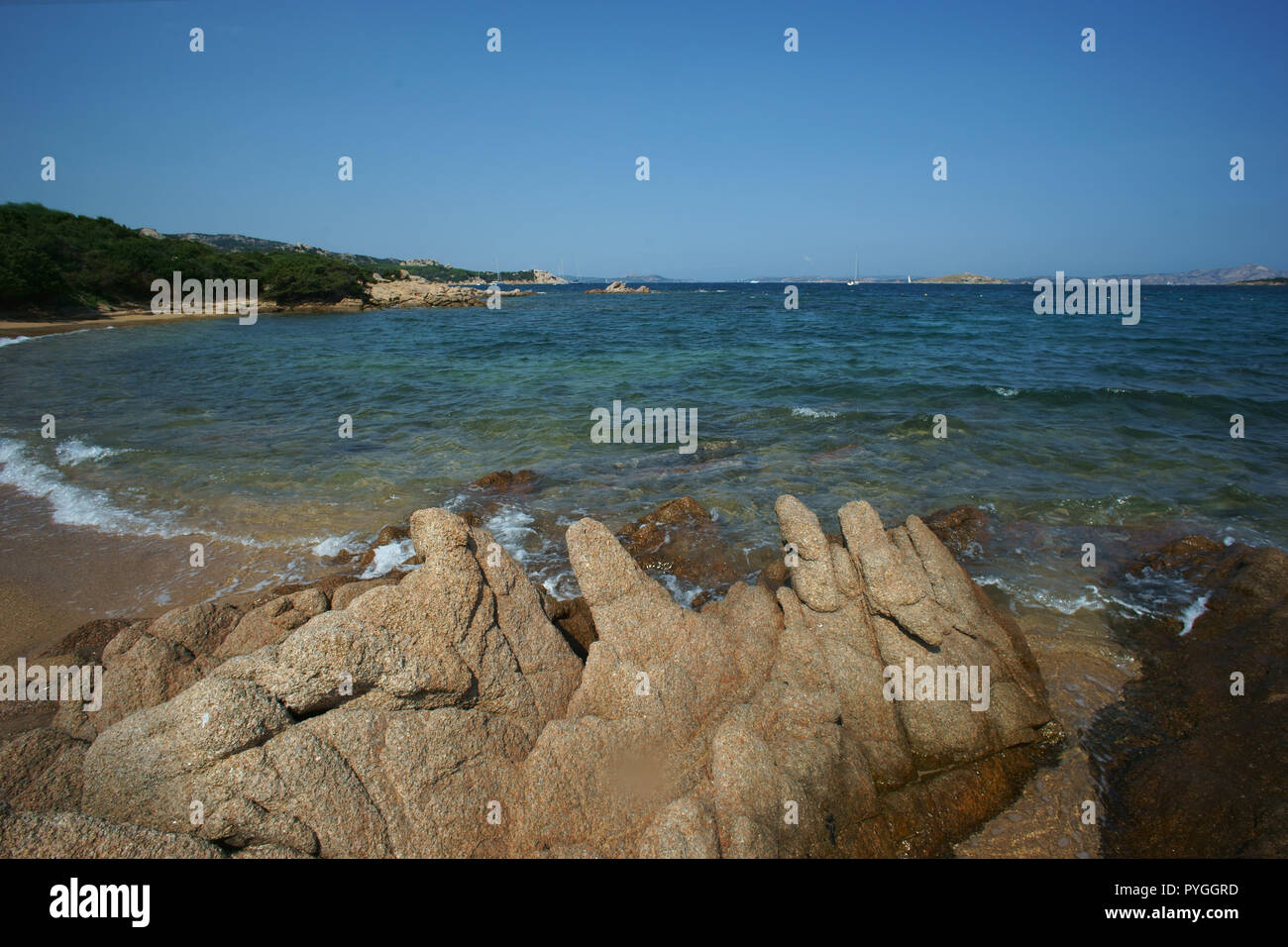 Liscia vacca beach, costa smeralda, Sardinia, italy Stock Photo