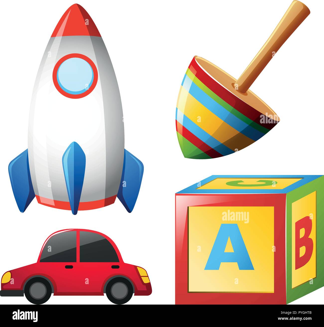 Four types of toys illustration Stock Vector Image & Art Alamy