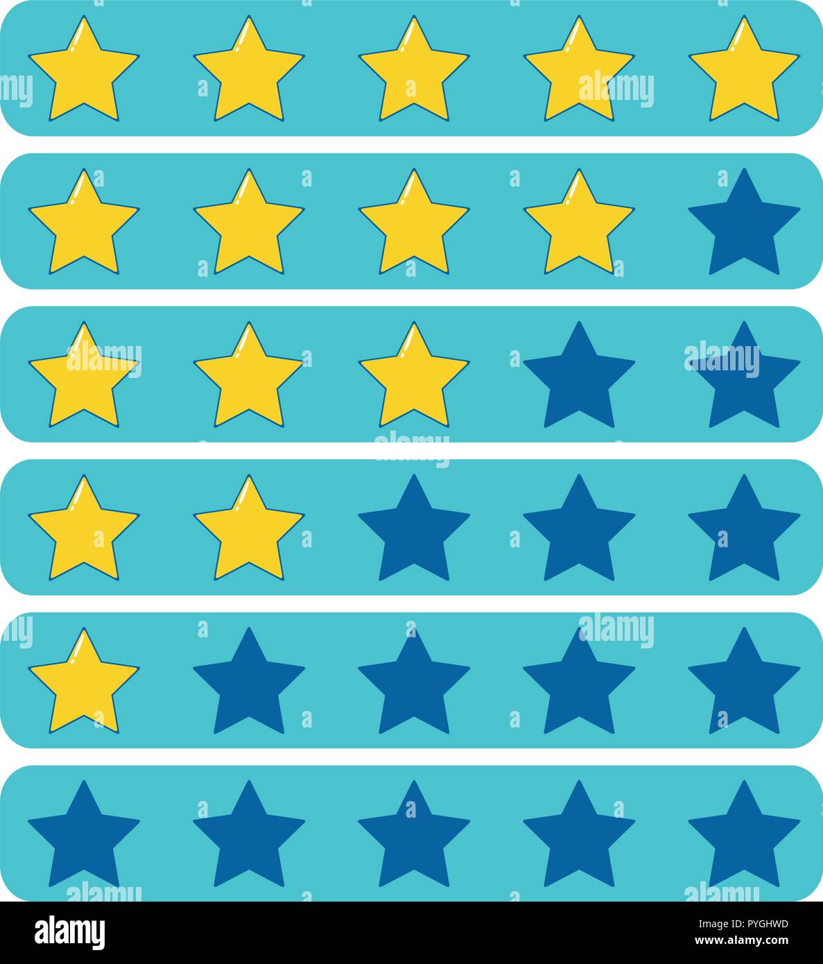 Yellow And Blue Stars On Blue Banner Illustration Stock Vector Art