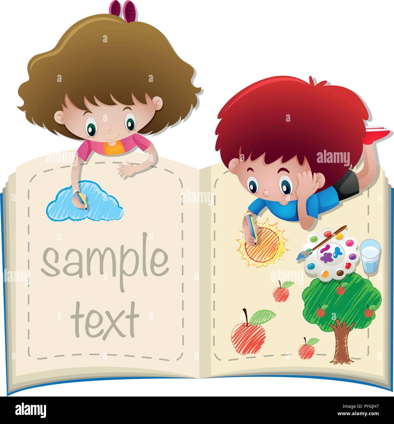 Boy And Girl Template For Kids